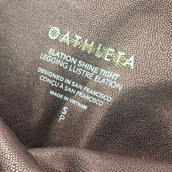 Athleta Metallic Brown Elation Leggings - Picture 2 of 10